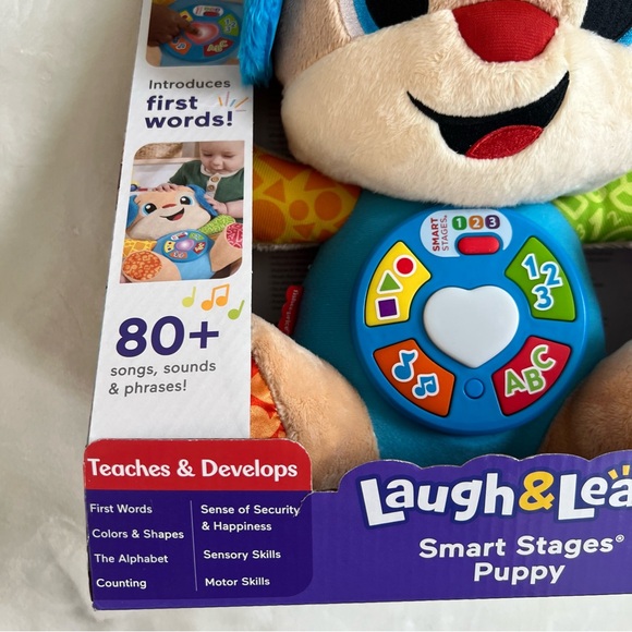 Fisher-Price Laugh & Learn Smart Stages Puppy Musical Plush Toy 6–36M - Picture 8 of 9